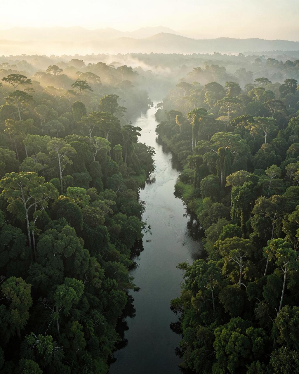 A river winding through the Congo Basin